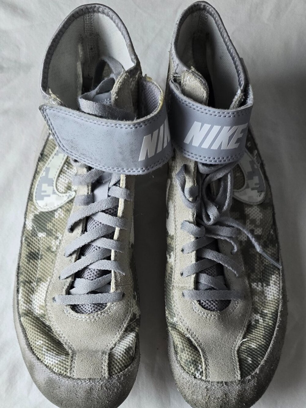 Nike SpeedSweep VII Wrestling Shoes Men’s 8.5 Gray Camo 366683-003